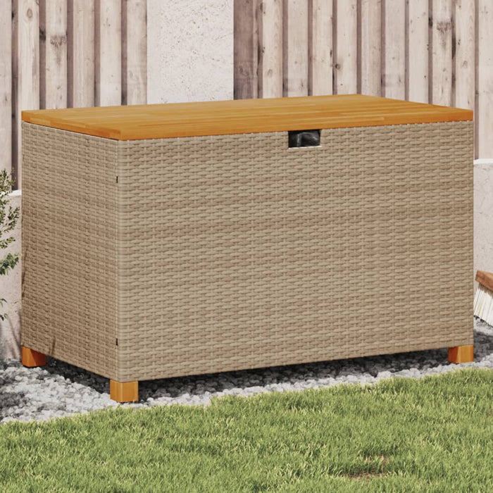 Tuinbox Poly Rattan En Acaciahout