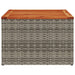 Tuintafel 55X55X37 Cm Poly Rattan En Acaciahout Grijs