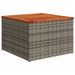 Tuintafel 55X55X37 Cm Poly Rattan En Acaciahout Grijs