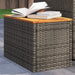 Tuinbijzettafels 2 St 55X34X37 Cm Poly Rattan En Hout Grijs