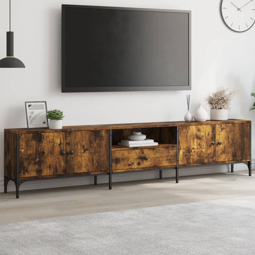 Tv-Meubel Met Lade 200X25X44 Cm Bewerkt Hout Kleur