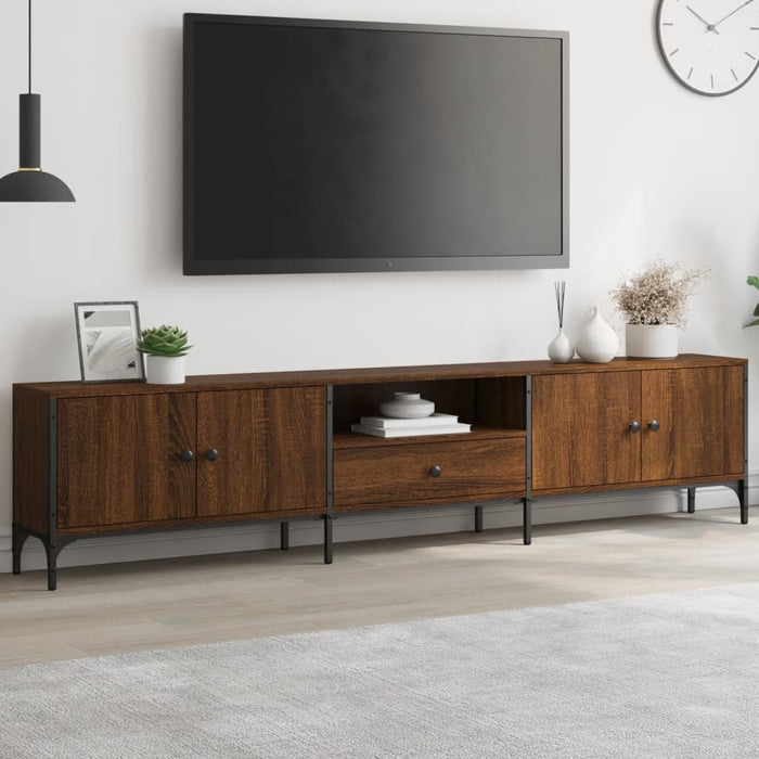 Tv-Meubel Met Lade 200X25X44 Cm Bewerkt Hout Kleur