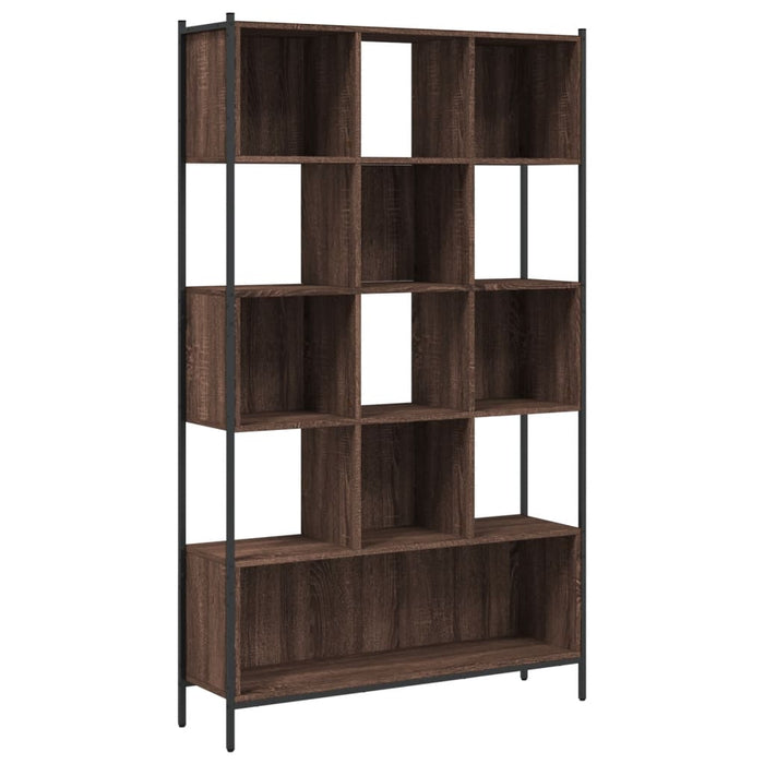 Boekenkast 02X28X72 Cm Bewerkt Hout Bruineikenkleurig