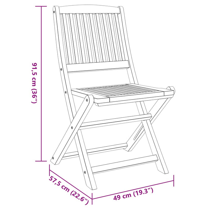 3-Delige Tuinset Massief Acaciahout