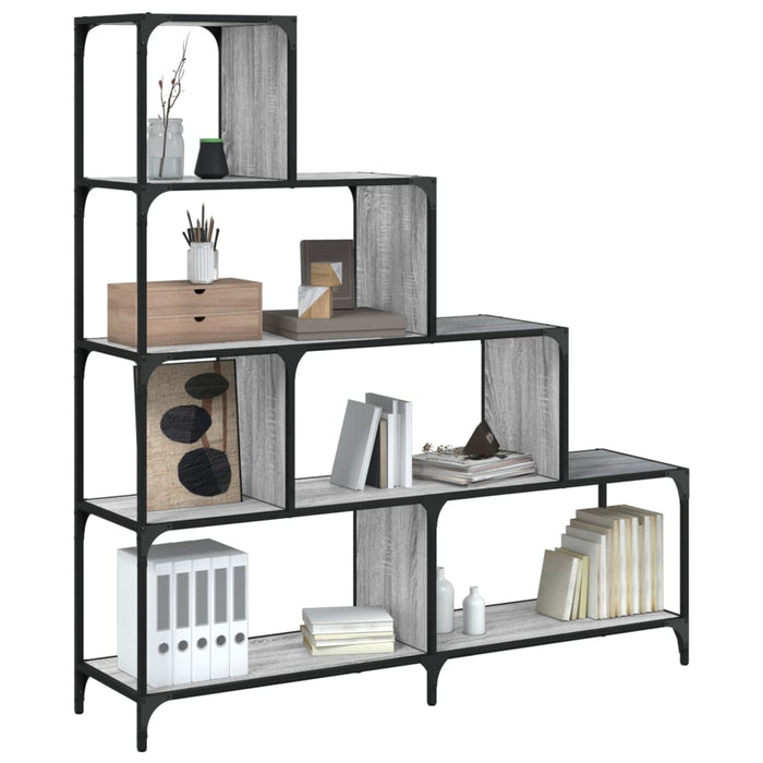 Boekenkast 4-Laags 139X33,5X149 Cm Bewerkt Hout