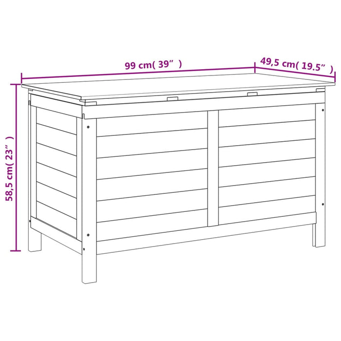 Tuinbox 99X49,5X58,5 Cm Massief Vurenhout