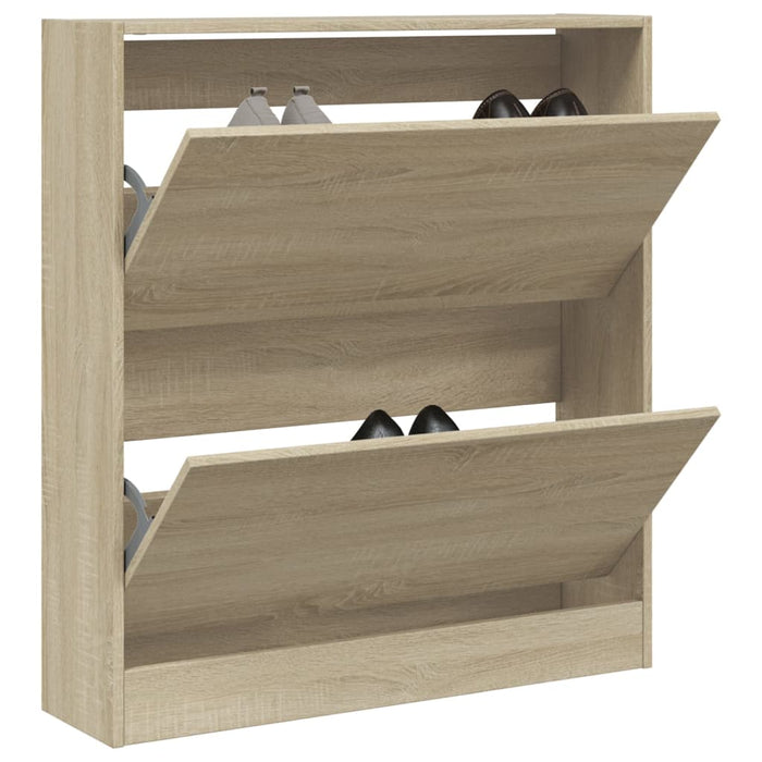 Schoenenkast 60X42X69 Cm Bewerkt Hout Sonoma Eikenkleurig Sonoma Eiken