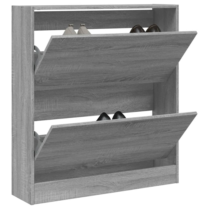 Schoenenkast 60X21X57 Cm Bewerkt Hout Grijs Sonoma Eikenkleurig Grijs Sonoma