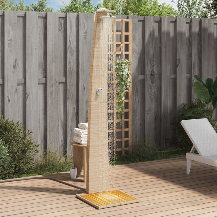 Buitendouche Poly Rattan En Acaciahout