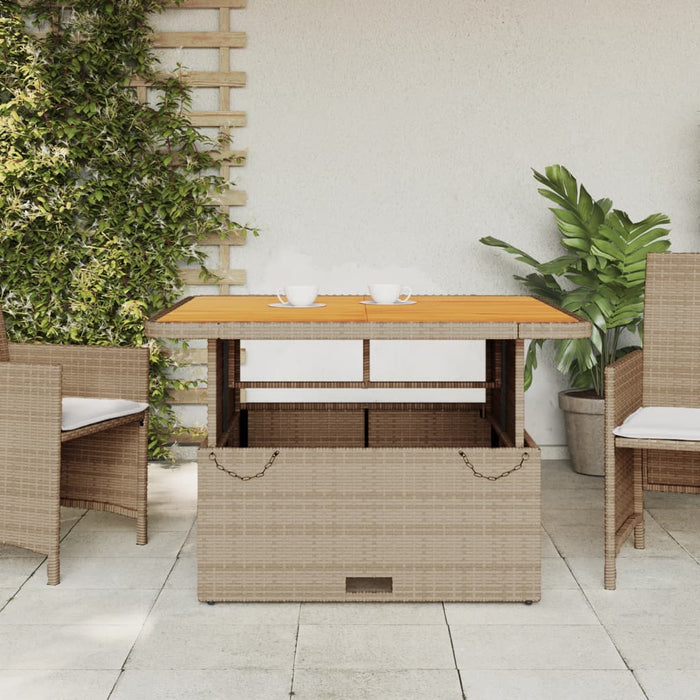 Tuintafel Poly Rattan En Acaciahout