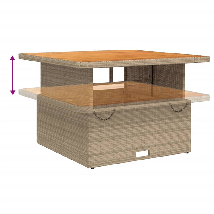 Tuintafel Poly Rattan En Acaciahout