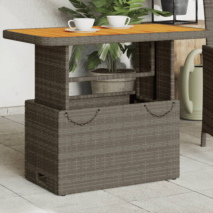 Tuintafel Poly Rattan En Acaciahout