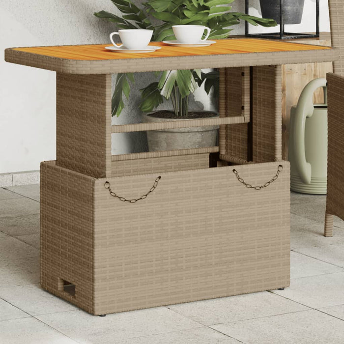 Tuintafel Poly Rattan En Acaciahout