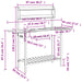 Oppottafel Met Spoelbak 147,5X44X139,5 Cm Massief Vurenhout