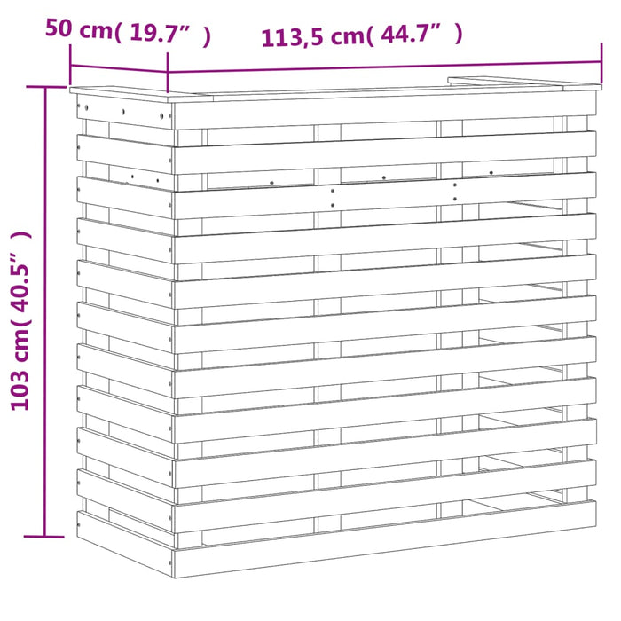 Tuinbartafel Massief Grenenhout