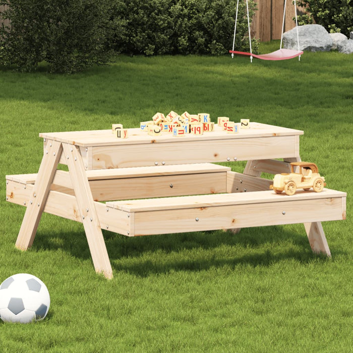 Picknicktafel Met Zandbak Voor Kinderen Massief Grenenhout