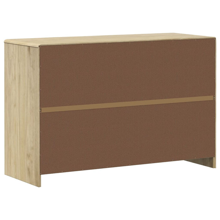 Dressoir Sauda 114X43X75,5 Cm Massief Grenenhout Eikenkleurig Donkergrijs