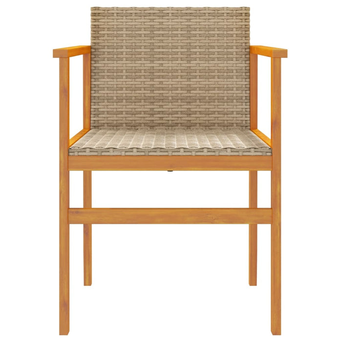 Tuinstoelen 2 St Poly Rattan En Massief Hout