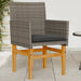 Tuinstoelen 2 St Met Kussens Poly Rattan En Massief Hout