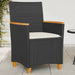 Tuinstoelen 2 St Met Kussens Poly Rattan En Massief Hout