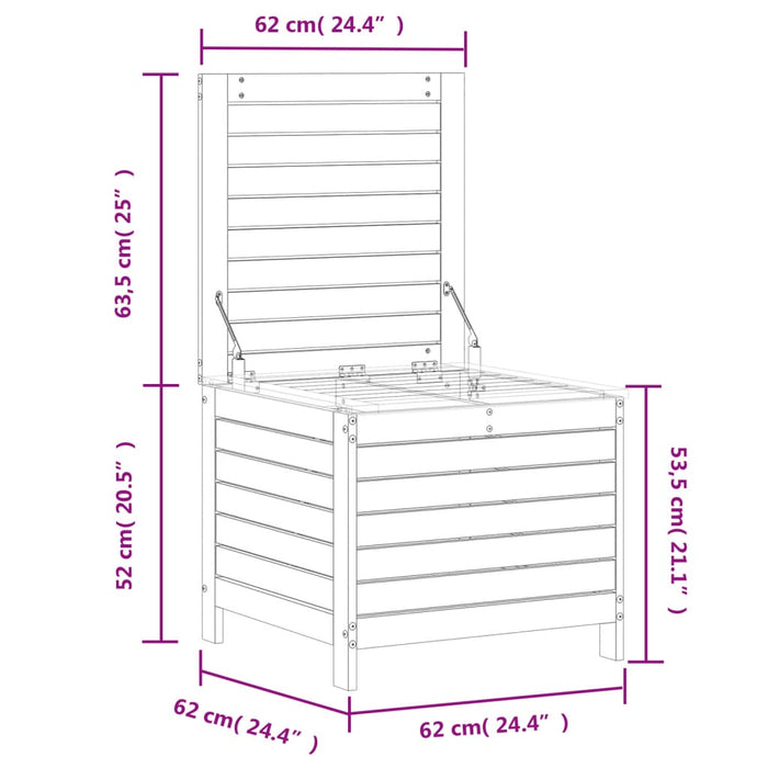 Tuinvoetenbank 62X63,5X53,5 Cm Geïmpregneerd Grenenhout