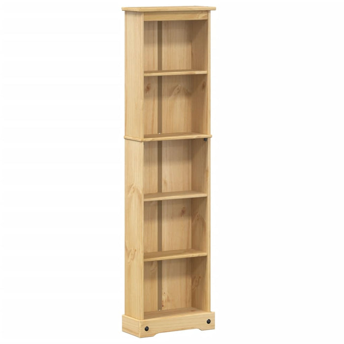 Boekenkast Corona 46X20X170 Cm Massief Grenenhout Zwart