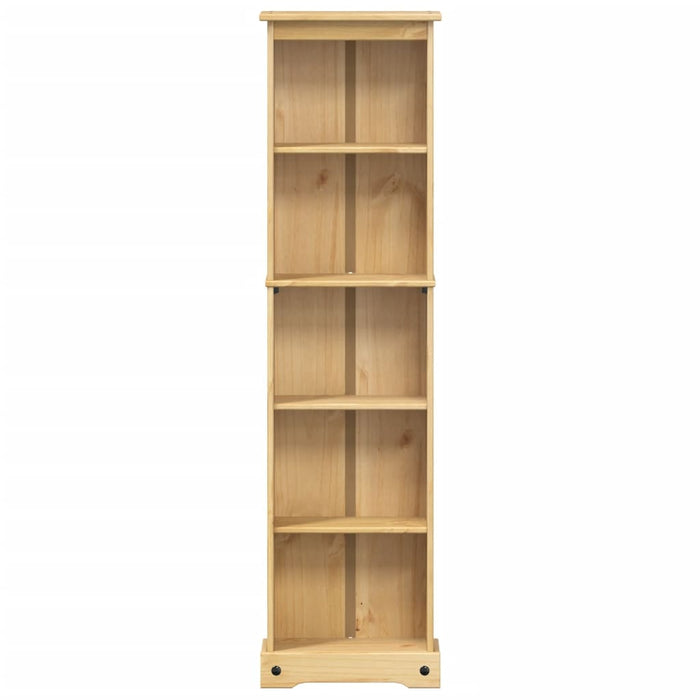 Boekenkast Corona 46X20X170 Cm Massief Grenenhout Zwart