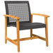 Tuinnstoelen 2 St Poly Rattan En Acaciahout