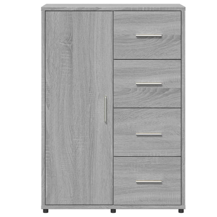 Dressoir 60X31X84 Cm Bewerkt Hout Eikenkleurig