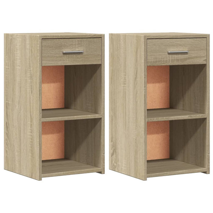 Nachtkastjes 2 St 35X34X65 Cm Bewerkt Hout Sonoma Eikenkleurig