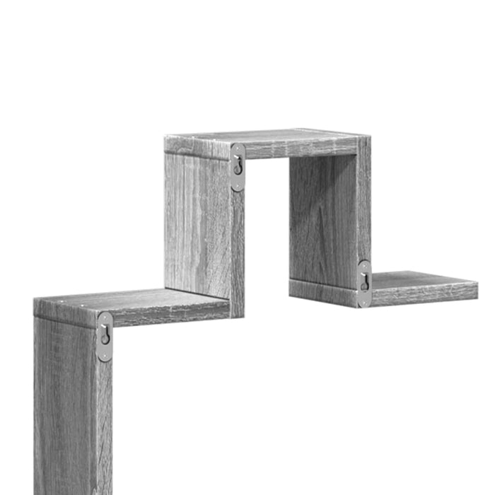 Wandschap 104,5X10X43 Cm Bewerkt Hout Eikenkleurig