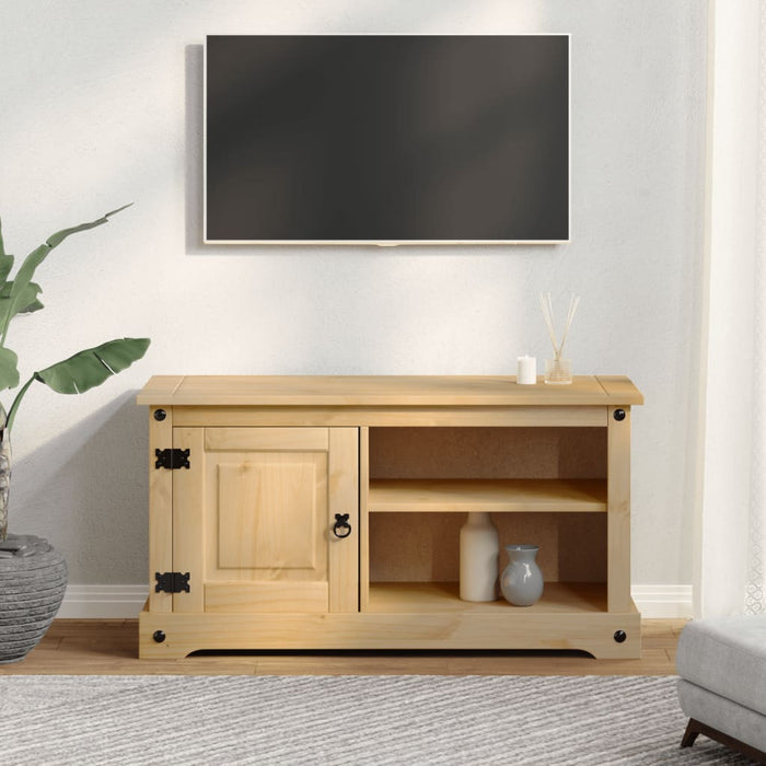 Tv-Meubel Corona 100X37X52 Cm Massief Grenenhout