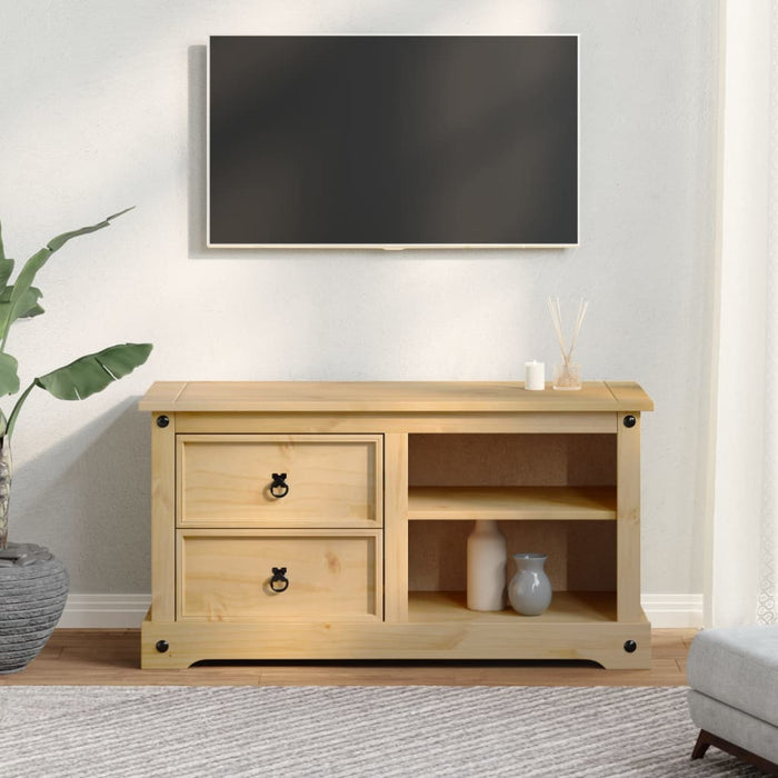 Tv-Meubel Corona 100X40X52 Cm Massief Grenenhout