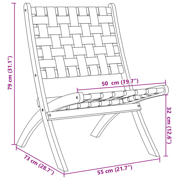 Tuinstoelen Inklapbaar Massief Hout