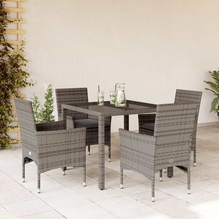 Tuinset Met Kussens Poly Rattan En Acaciahout