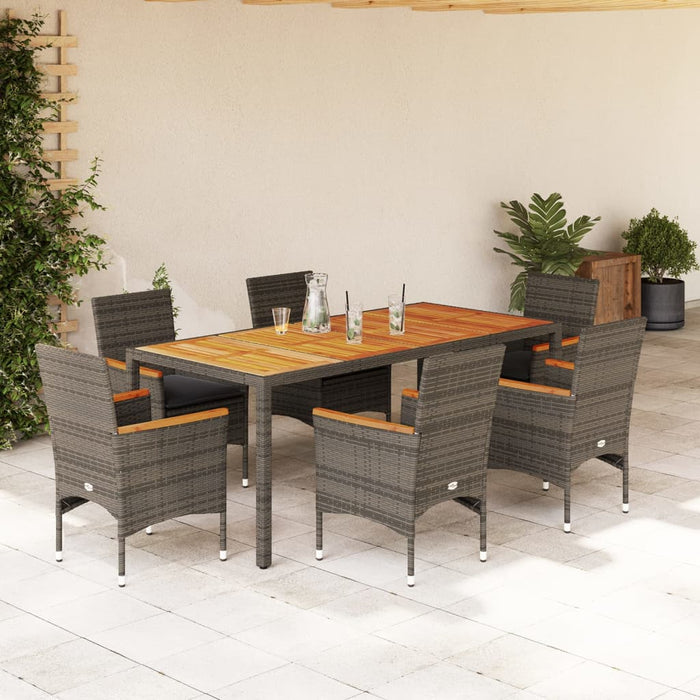 Tuinset Met Kussens Poly Rattan En Acaciahout