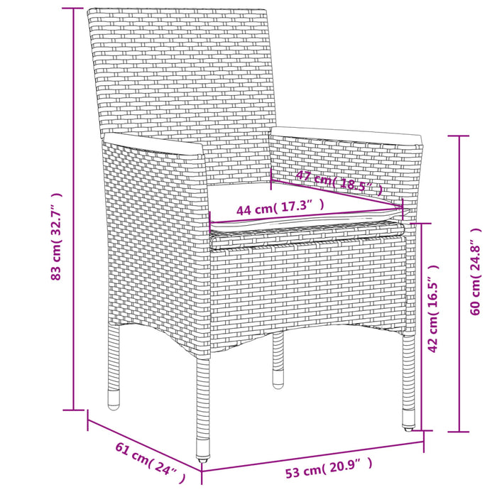 Tuinset Met Kussens Poly Rattan En Acaciahout