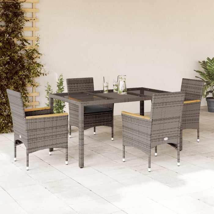 Tuinset Met Kussens Poly Rattan En Acaciahout