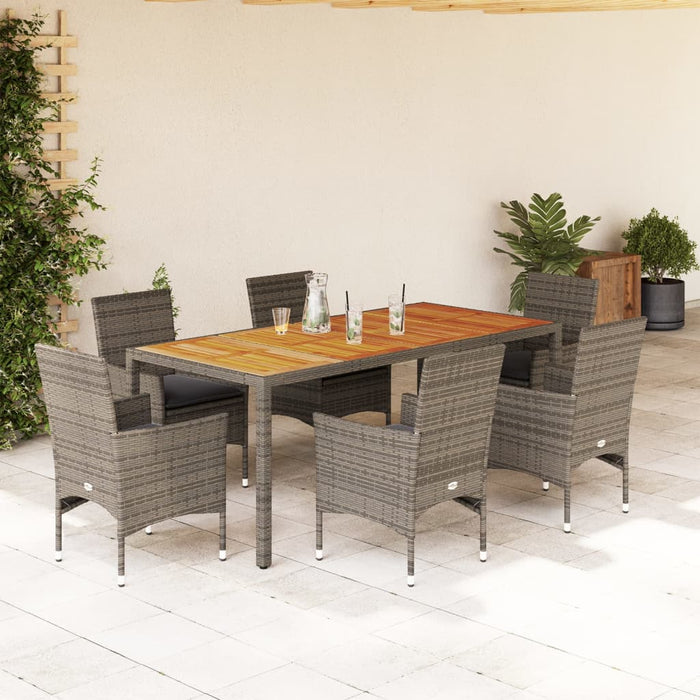 Tuinset Met Kussens Poly Rattan En Acaciahout