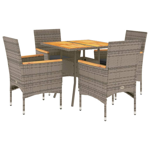 Loungeset Met Kussens Poly Rattan En Acaciahout