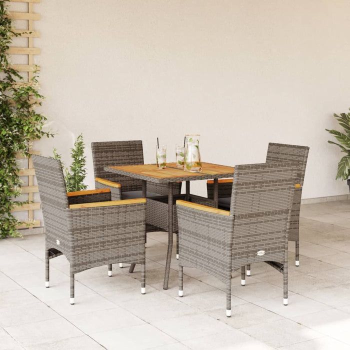 Loungeset Met Kussens Poly Rattan En Acaciahout