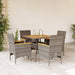 Loungeset Met Kussens Poly Rattan En Acaciahout