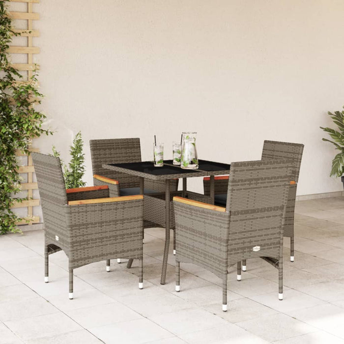 Tuinset Met Kussens Poly Rattan En Acaciahout