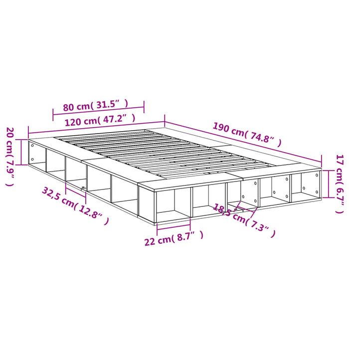 Bedframe Bewerkt Hout