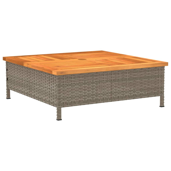 Tuintafel 70X70X25 Cm Poly Rattan En Acaciahout