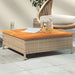 Tuintafel 70X70X25 Cm Poly Rattan En Acaciahout