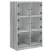 Hoge Kast Met Deuren 68X37X109 Cm Bewerkt Hout Grijs Sonoma