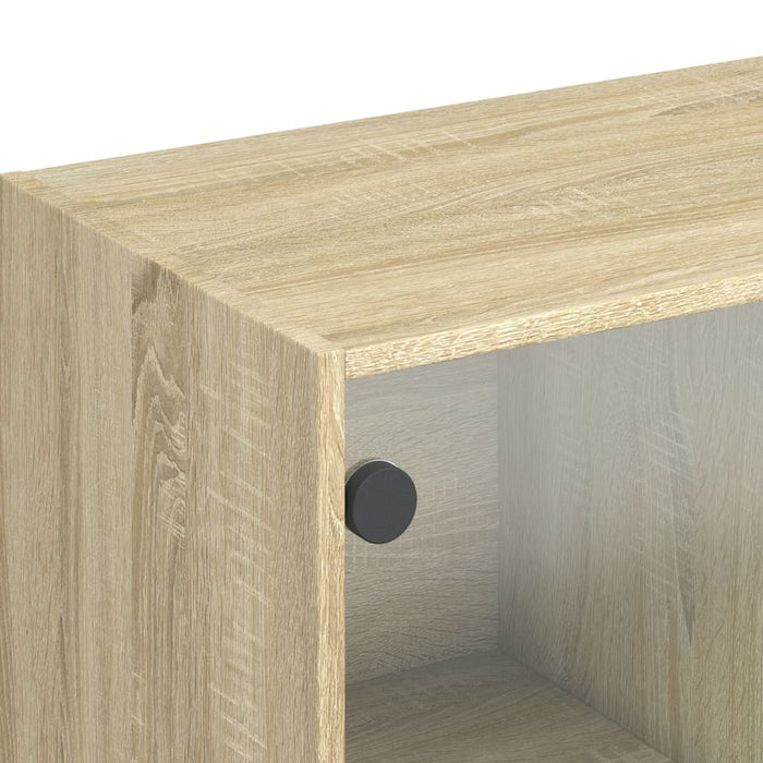 Hoge Kast Met Deuren 68X37X142 Cm Bewerkt Hout Sonoma Eiken