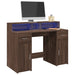 Bureau Met Led-Verlichting Hout Kleur