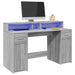 Bureau Met Led-Verlichting Hout Kleur